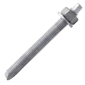 SCA HDG 8.8 Анкерная шпилька с гайкой и шайбой STALMAX угол резьбы 60° гоц. сталь, M12x220 мм (арт. 12101)