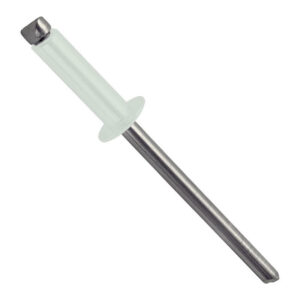 LZV RAL 9003 Al/St Заклепка вытяжная STALMAX со стандартным бортиком (сигнальный белый), 3.2x8 мм